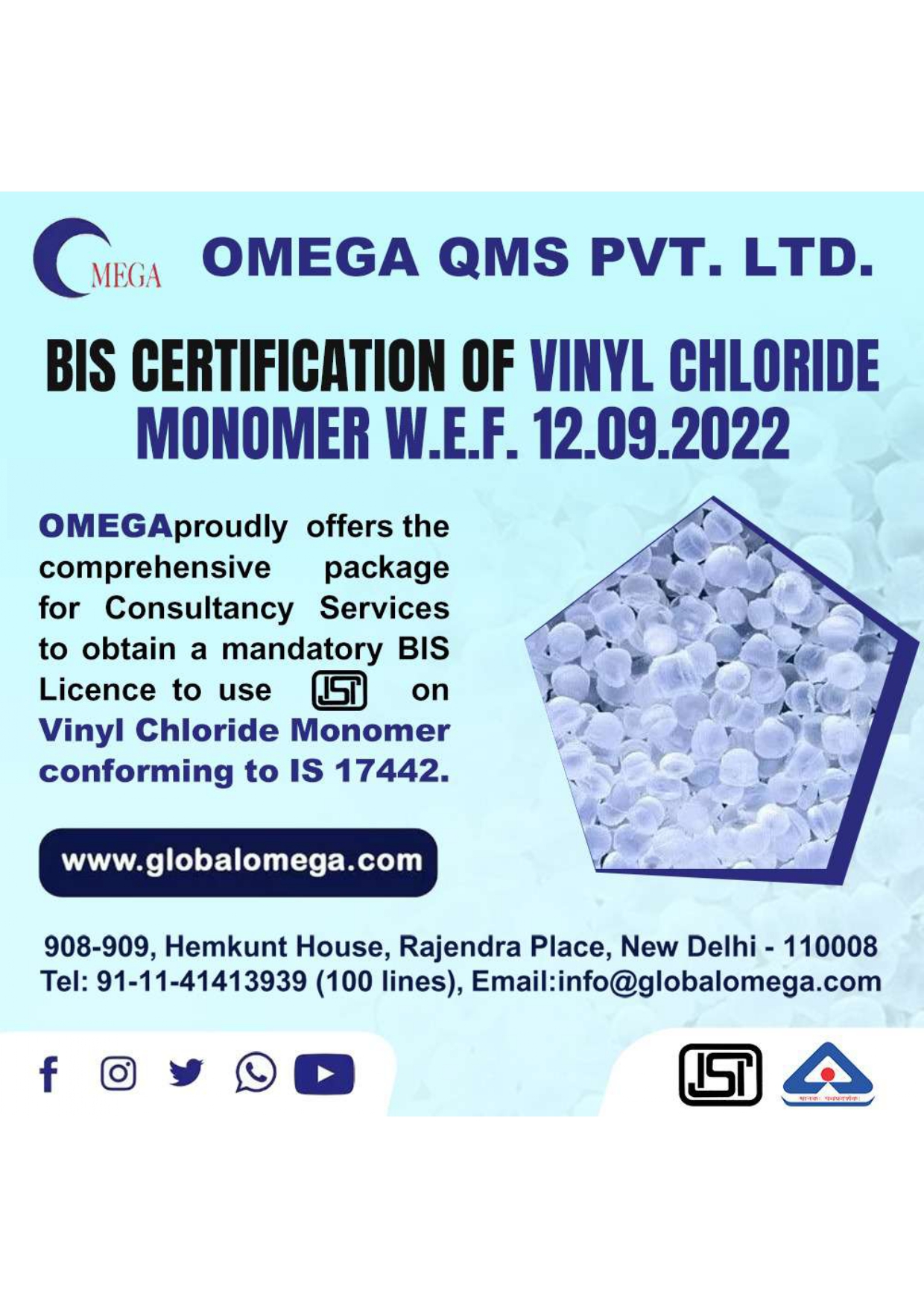Bis certification for Vinyl Chloride Monomer IS 17442