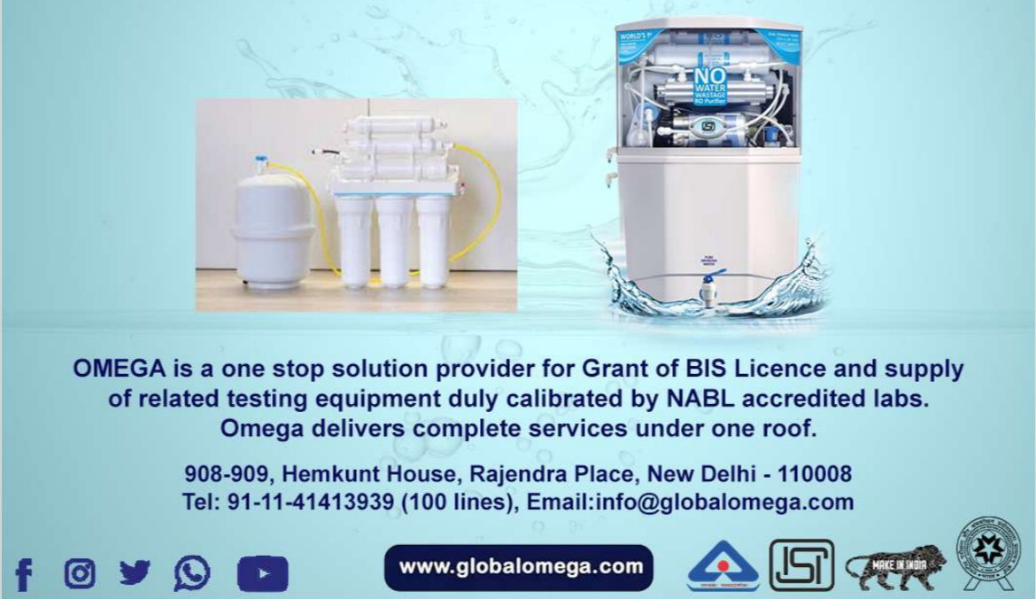 BIS Certification for RO BASED WATER TREATMENT SYSTEM